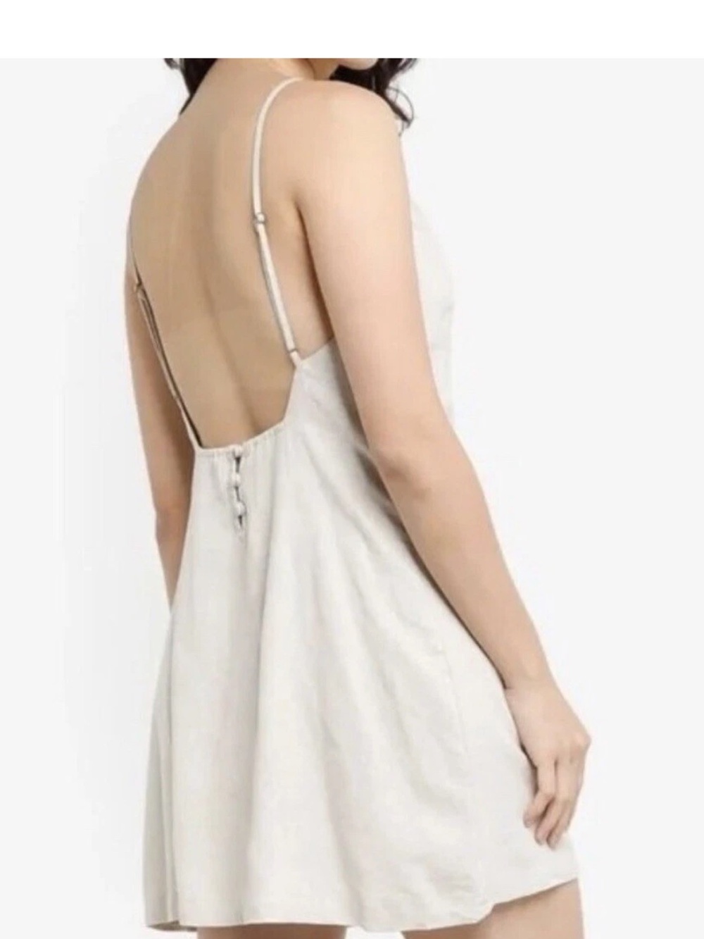 Abercrombie & Fitch Linen blend Backless Mini Dress